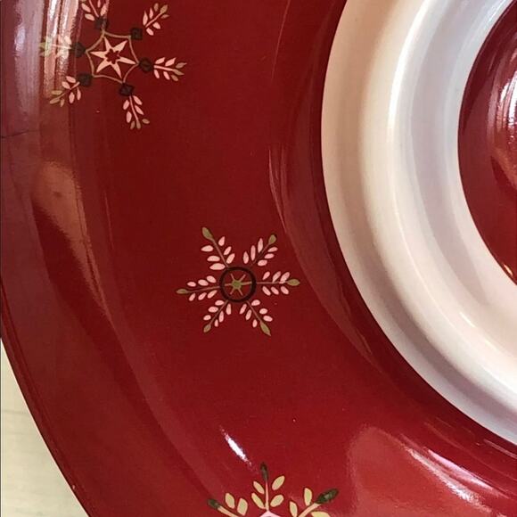 TRACY 13” Melamine Christmas Snowman Chip & Dip Server - Picture 5 of 8